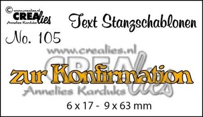 CREAlies Text Stanzschlablone No.105 Zur Konfirmation