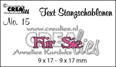 CREAlies Text Stanzschlablone No.15 Für Sie