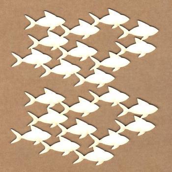 Chipboard Background Fishes #2442