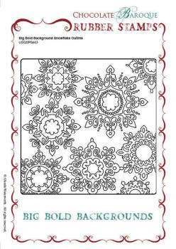Chocolate Baroque Background Snowflake Outline