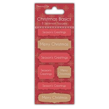 Christmas Basics Toppers Merry Christmas #DCTOP009