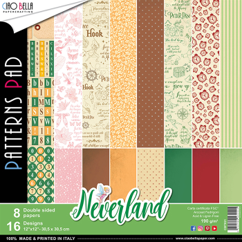 Ciao Bella 12x12 Patterns Pad Neverland #CBT021