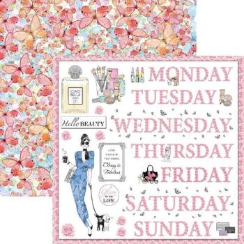 SALE Ciao Bella Scrapbooking Paper Sheet Floral Week #CBS037 SET