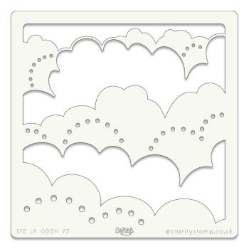 Claritystamp Art Stencil 7x7 Inch Clouds (Wolken)