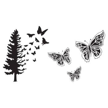 Claritystamp Clear Stamps Set Butterfly Tree STA-TR-10232-A5