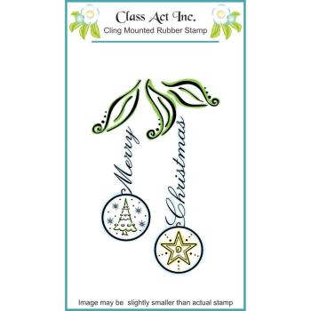 Class Act Inc. Cling Stamp Christmas Bulbs