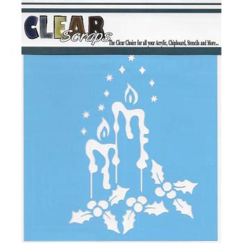 Clear Scraps Stencils Holiday Candles