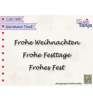 Clear Stamps German Text Frohe Weihnachten GTCS003