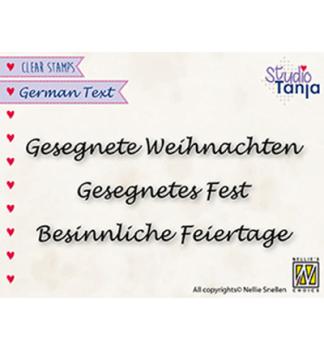 Clear Stamps German Text Gesegnete Weihnachten GTCS004