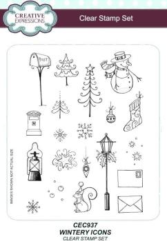 Clear Stamps Set Wintery Icons #CEC937