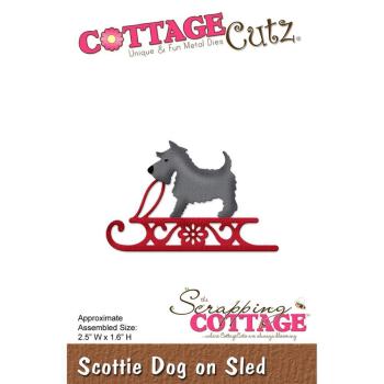CottageCutz Die Scottie Dog On Sled