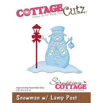 CottageCutz Die Snowman with Lamp Post