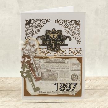 Couture Creations Mini Stamp Vintage Key