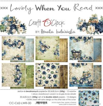 Craft O Clock 12x12 Paper Pad Lovely When You Read