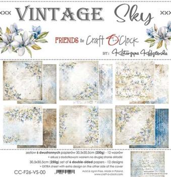 Craft O Clock 12x12 Paper Pad Vintage Sky