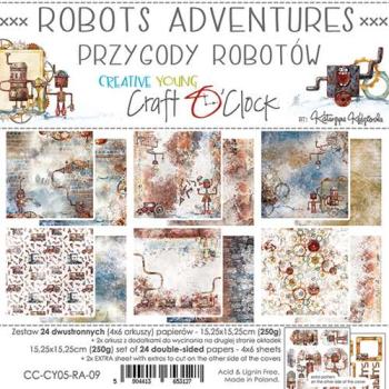 Craft O Clock 6x6 Paper Pad Robots Adventures