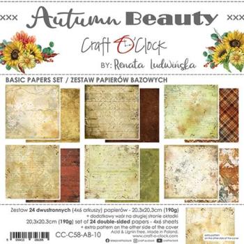 Craft O Clock 8x8 BASIC Paper Pad Autumn Beauty