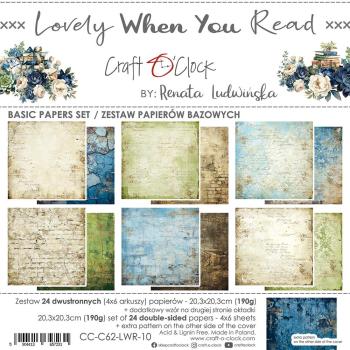 Craft O Clock 8x8 BASIC Paper Pad Lovely When You Read