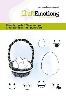 CraftEmotions Clear Stamp Egg Face #5006