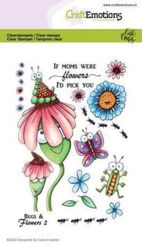 CraftEmotions Clearstamps A6 Bugs & Flowers #1696