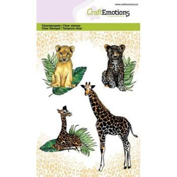 CraftEmotions Clearstamps A6 Giraffe and Cubs #1331