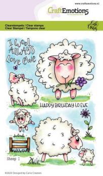 CraftEmotions Clearstamps A6 Sheep 1 #1673