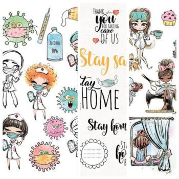 Craft&You Design12x12 Paper Set Extras Stay at Home