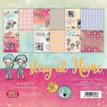 Craft&You Design 6x6 Inch Paper Pad Stay at Home