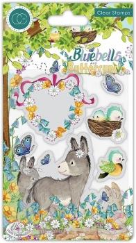 Craft Consortium Clear Stamp Bluebells and Buttercups Donkey #058