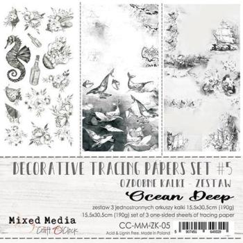 Craft O Clock Decorative Tracing Papers Set #05 Ocean Deep