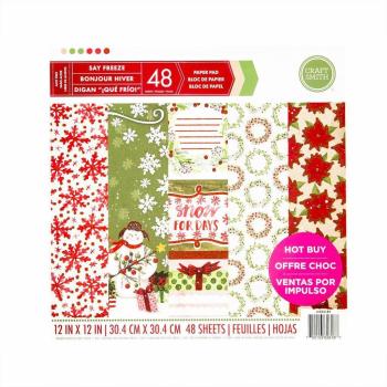 Craft Smith 12x12 Inch Paper Pad Say Freeze