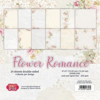 Craft & You Design 6x6 Inch Paper Pad Flower Romance