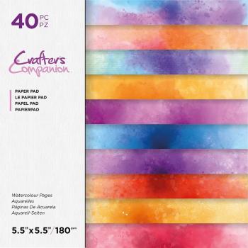 Crafters Companion 5.5 x 5.5 Paper Pad Watercolour Pages