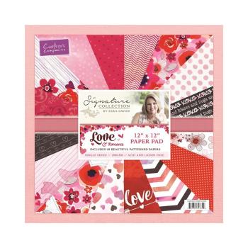 Crafter's Companion 12x12 Paper Pad Love & Romance