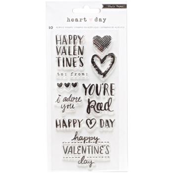 Crate Paper Clear Stamps  Heart Day 10Pkg  #375920