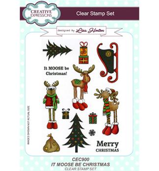 Creative Expressions Clear Stamps Set It Moose Be Christmas #CEC900