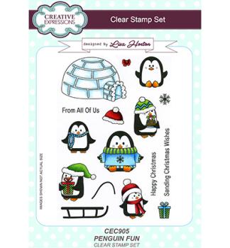 Creative Expressions Clear Stamps Set Penguin Fun #CEC905