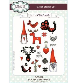 Creative Expressions Clear Stamps Set Scandi Christmas #CEC852