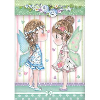 Stamperia A4 Rice Paper Fairies with Butterflies #4413