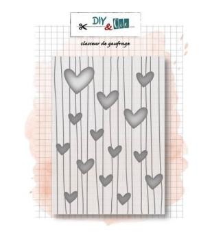 DIY & Cie Embossing Folder Flower Hearts