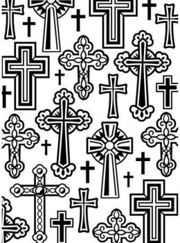 Darice Embossing Folder Crosses #1219-106