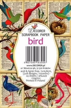 Decorer Mini Scrapbook Paper Set Bird