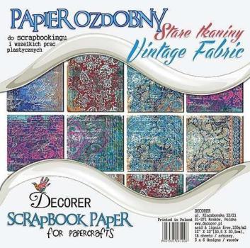 Decorer 12x12 Paper Pad Vintage Fabric