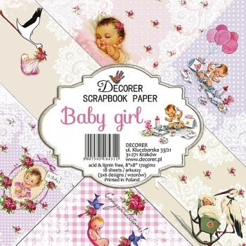 Decorer 8x8 Paper Pad Baby Girl