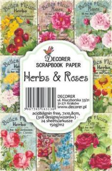 Decorer Mini Scrapbook Paper Set Herbs & Roses