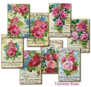 Decorer Mini Scrapbook Paper Set Victorian Roses