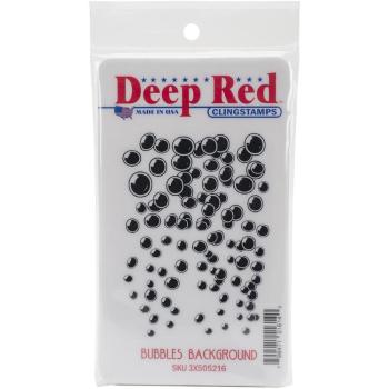 Deep Red Cling Stamp Bubbles Background