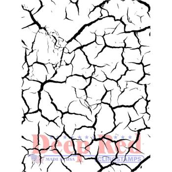 Deep Red Cling Stamp Cracked Earth #3X505692