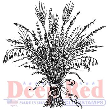 Deep Red Cling Stamp Wheat Grass #3X405652