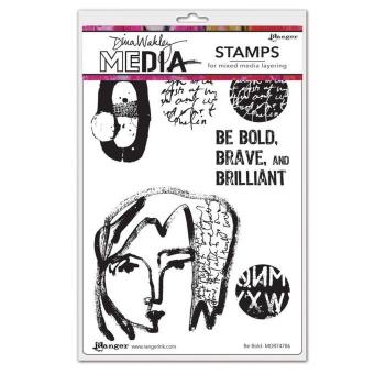 Dina Wakley Media Cling Stamps Be Bold